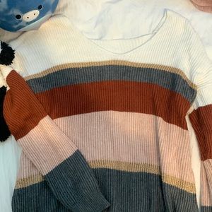 oversized striped sweater !
